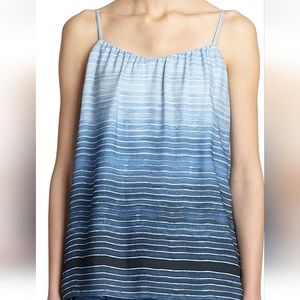 NWT ✨️M💙 Vince Ombre Silk Stripe Camisole Top, French Blue